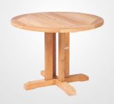 Gartentisch rund aus Holz - Tisch WILLIAM von Traditional Teak. Abbildung mit Durchmesser 100 cm