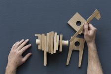 Holzfigur zum Zusammenbauen - POLYGRIF von Moebe Steckfigur aus Holz in Einzelteilen - POLYGRIF von Moebe