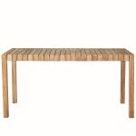 Seitenansicht des Gartentisches von Jan Kurtz aus FSC-zertifiziertem Teakholz Jan Kurtz MANTI - Gartentisch aus Massivholz Teak