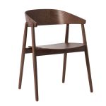 Designer Esszimmerstuhl AC2 von Andersen Furniture in Buche, geräuchert matt lackiert  Designer Armlehnstuhl in Buche gerauechert - AC2 Chair von Andersen Furniture