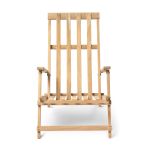 Vorderansicht des BM5568 DECK CHAIR von Carl Hansen & Søn aus FSC-zertifiziertem Teakholz Carl Hansen & Søn BM5568 - Teakholz Deck Chair