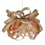 Moderne Pendelleuchte BUTTERFLY GIANT mit gebogenem Holzfurnier in Eiche natur Pendelleuchte mit gebogenem Holz von Tom Raffield - BUTTERFLY GIANT