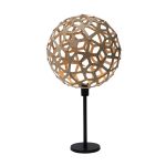 ausgefallene Design Tischleuchte aus Bambus caramel - CORAL von David Trubridge