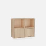 Regalsystem Würfel in Eiche furniert - Das Bricks System C von Woud