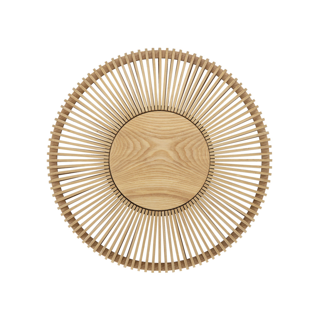 Umage - Clava Up Wood - runde Design Wandleuchte aus Holz in 2 Größen