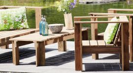 Loungetisch für den Garten aus Holz - BATTEN von Jan Kurtz
