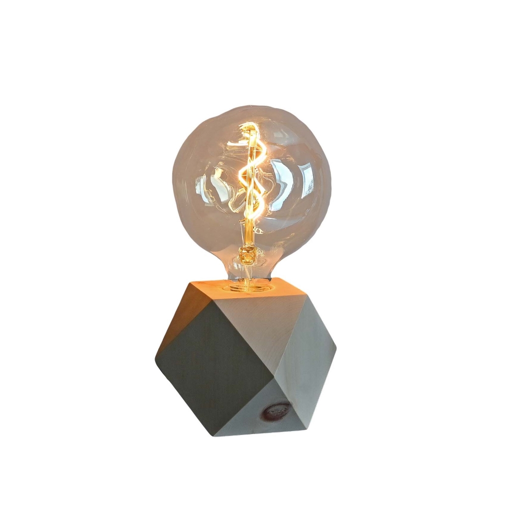 LeuchtNatur - OKTO - Tischlampe mit großer Glühbirne im Retro-Design