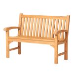 Die moderne Gartenbank VICTORIA von Traditional Teak in der Ausführung 125 cm VICTORIA von Traditional Teak Gartenbank Holz in 125cm