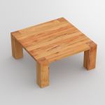 Couchtisch Massivholz in Kernbuche geölt 100x100 TAURUS von vitamin design