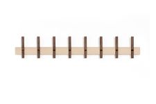 Funktionale, 98 cm lange Garderobenleiste RECES aus hellem und dunklem Eichenholz von Roon & Rahn  Garderobenleiste aus Holz in Eiche mit 98 cm Länge - RECES von Roon & Rahn