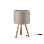 Tischleuchte mit Dimmer in Eiche natur mit Lampenschirm aus Filz in bronzegrau - LUCA STAND little von maigrau