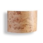 LeuchtNatur - CORTEX halbrunde Holz Wandleuchte in Pappel Maser
