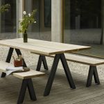 OVERLAP TABLE von Skagerak - Gartentisch aus Holz und Stahl mit 220 cm Länge