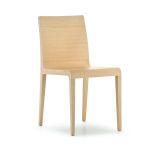 Schlanker Massivholzstuhl YOUNG 420 im italienischen Design von Pedrali in Eiche gebleicht YOUNG 420 von Pedrali - Holzstuhl massiv / Massivholzstuhl im italienischen Design