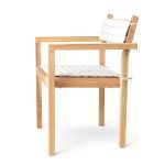 Garten Armlehnstuhl mit Kissen - Der AH502 Outdoor Dining Chair von Carl Hansen and Son