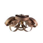 Deckenleuchte aus Holz in Walnuss SKIPPER SMALL FLUSH CEILING LIGHT Tom Raffield