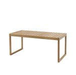 Outdoor Couchtisch aus Teakholz VIRKELYST TABLE HIGH von Skagerak by Fritz Hansen