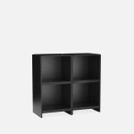 Regalsystem Würfel in Eiche furniert, schwarz - Das Bricks System E von Woud