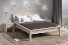 Klar gestalteter Massiv-Holz Nachttisch MENA mit Schublade von vitamin design  Nachttisch massiv aus Holz mit Schublade - MENA von vitamin design