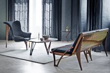 Designer Couchtisch SOFABORD aus edlem Nussbaumholz von Noyer Designer Couchtisch aus dunklem Nussbaum - SOFABORD von Noyer