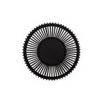 runde Design Wandleuchte aus Holz in Eiche schwarz mit 35 cm Durchmesser - CLAVA UP WOOD von UMAGE