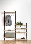 Modulares Regalsystem SHELVING SYSTEM als stilvolle offene Garderobe für den Flurbereich oder das Ankleidezimmer Garderobe und Regal aus Holz und Metall - SHELVING SYSTEM von Moebe