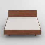 Das moderne Bett QUADRA von vitamin design in der Variante Nussbaum geölt QUADRA von vitamin design modernes Bett in Nussbaum geölt