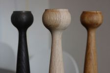 Kerzenständer / Kerzenhalter TULIP aus Holz - Designer applicata - Detail Kopf