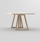 Massivholz Esstisch quadratisch in Eiche roh MARGO SQUARE von vitamin design