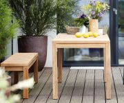 SAMOA Tisch und Gartenbank passen wunderbar zusammen - Design von JanKurtz Möbel SAMOA Tisch und Gartenbank - Design von JanKurtz Möbel