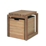 Flur Hocker aus Holz in Teak mit Stauraum - CUTTER STOOL von Skagerak