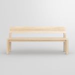 Sitzbank aus Holz mit Lehne - CUBUS RL von vitamin design