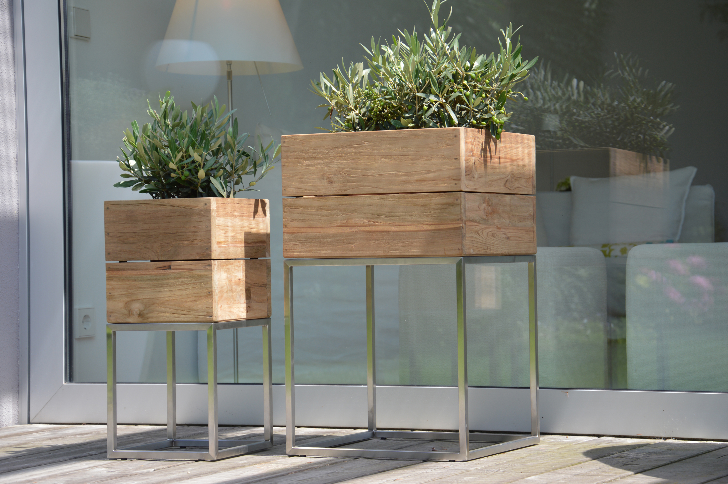 Pflanzkasten mit Gestell MINI GARDEN von Jan Kurtz | HolzDesignPur