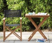 Jan Kurtz MAXX Regiestuhl aus Holz mit Bezug in schwarz