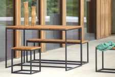 Gartenmöbel Set aus Holz und Metall - ALOIS Sitzgruppe von Jan Kurtz