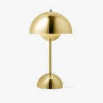 Dimmbare Tischleuchte in Messing - Flowerpot VP9 von &Tradition