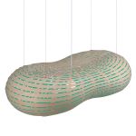 Große Design Hängeleuchte CLOUD aus Bambus von David Trubridge in der Farbe Aqua große Design Hängeleuchte aus Bambus Aqua - CLOUD von David Trubridge