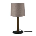 Tischlampe in Eiche geräuchert mit Lampenschirm aus Filz in bronzegrau - MIYU 45 von maigrau