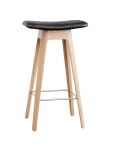 Moderner Barhocker HC1 aus hellem Eichenholz mit schwarzem Ledersitz von Andersen Furniture Barhocker aus Eiche mit Ledersitz - HC1 von Andersen Furniture