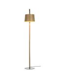 Aus hochwertigen Eichenholz gerfertigte Stehlampe MULLION von vorn Tom Raffield MULLION FLOOR LIGHT - Designer Stehlampe gebogen