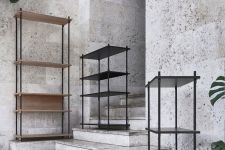 Modulares Regal aus Holz auch als Raumteiler - SHELVING SYSTEM von Moebe