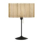 Tischleuchte KOMOREBI RECTANGULAR LARGE von UMAGE in Eiche geölt mit schwarzem Lampenständer Lampenschirm für Tischleuchte - KOMOREBI in Rectangular Large von UMAGE