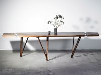 Moderner Massivholz Tisch DINING TABLE mit ansteckbaren Tischplatten Massivholz Tisch mit Tischplatten ansteckbar - DINING TABLE von Noyer