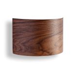 halbrunde Holz Wandleuchte in Nussbaum - CORTEX von LeuchtNatur