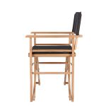 Regiestuhl aus Holz mit Bezug in schwarz in Seitenansicht MAXX von Jan Kurtz