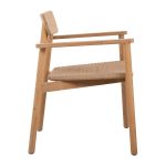 Seitenansicht des Outdoor Armlehnstuhls CARMEN DINING CHAIR von Traditional Teak 