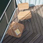 LILIUM LOUNGE TALE von Skagerak - Lounge Tisch für den Garten aus Edelstahl und Teak 60x60