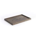 SQUARE TRAY (M) von The Oak Men - Modernes Tablett aus Holz Serviertablett mittel in Eiche geräuchert - SQUARE TRAY von The Oak Men