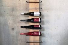 Stilvolles Weinregal SCALA VINO von uccellino aus Holz für die Wand Weinregal für die Wand aus Holz Flaschenregal - SCALA VINO von uccellino