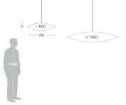 Design Lampe Maße von David Trubridge - FLAX